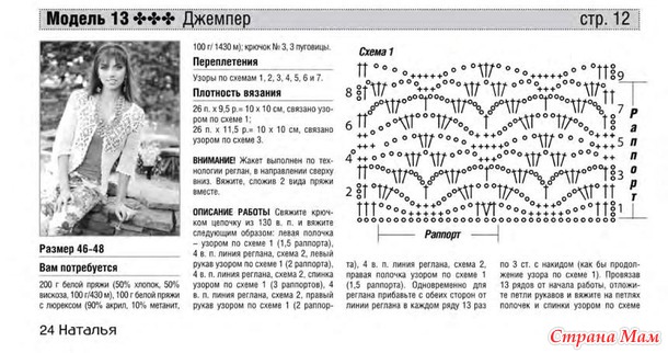 Модели крючком из ж-ла "Наталья" №3 2014
