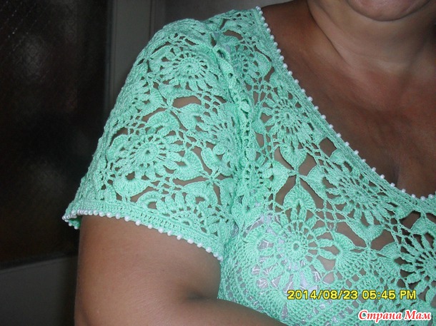 Мятная туника мотивами