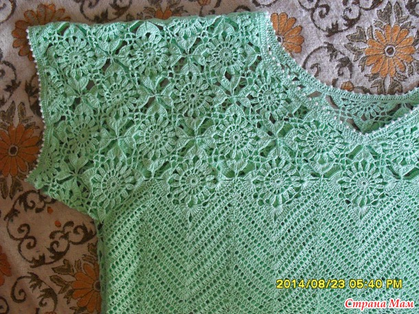 Мятная туника мотивами