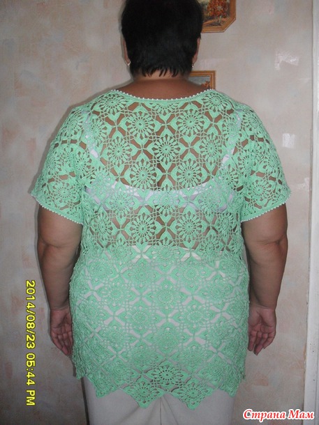 Мятная туника мотивами