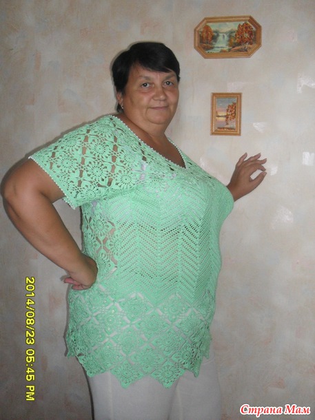 Мятная туника мотивами