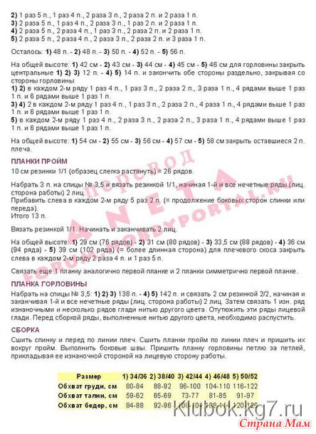 Красивый топ спицами
