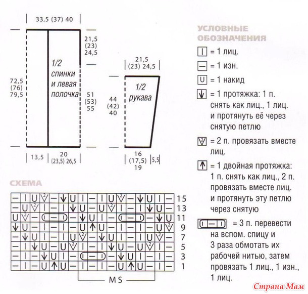 Ажурный жакет свободного кроя. Спицы.