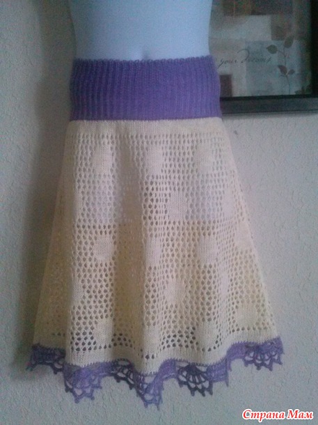 . Юбка на вязальной машине из cotton