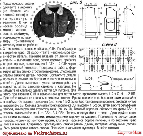 Жакеты для мальчиков крючком