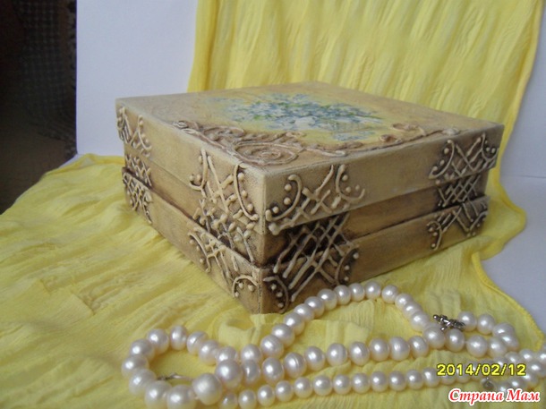 Шкатулка "Корзинка с цветами".