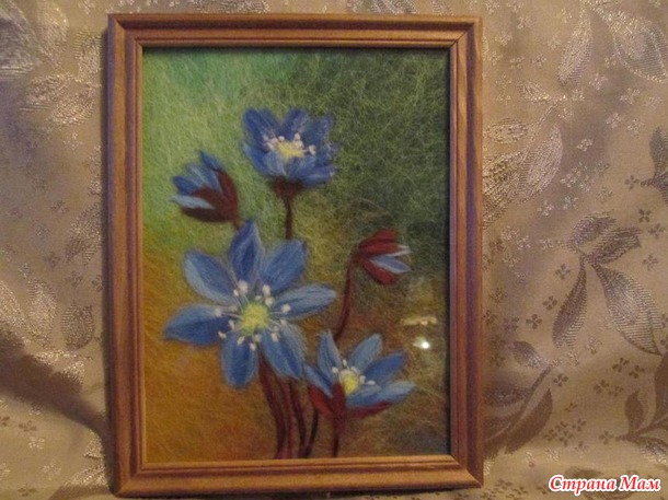Картины из шерсти.
