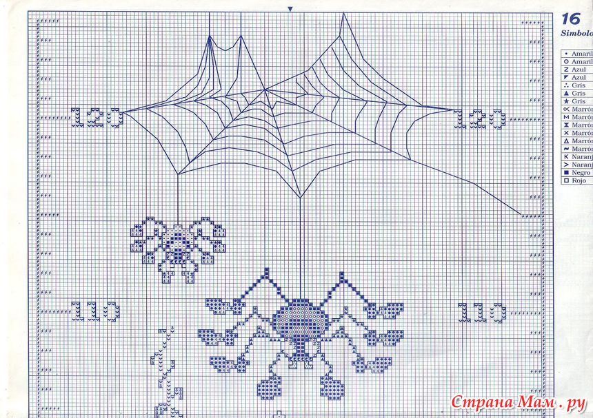 Схема паук спицами