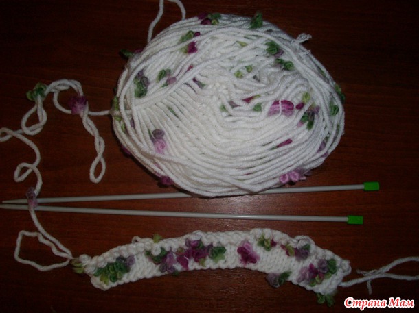 Шапочка с ушками из ALIZE FLOWER