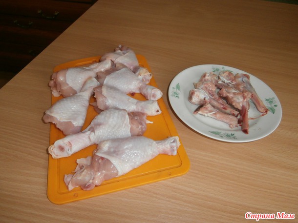 Куриные голяшки фаршированные.