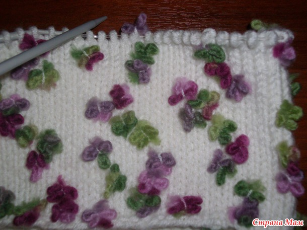 Шапочка с ушками из ALIZE FLOWER