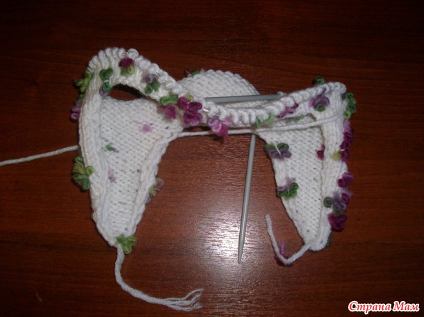 Шапочка с ушками из ALIZE FLOWER
