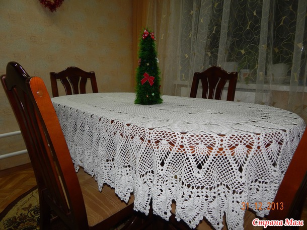 Овальная скатерть