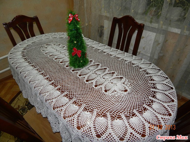 Овальная скатерть