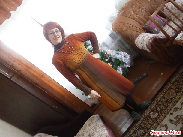 Платье из Кауни спицами