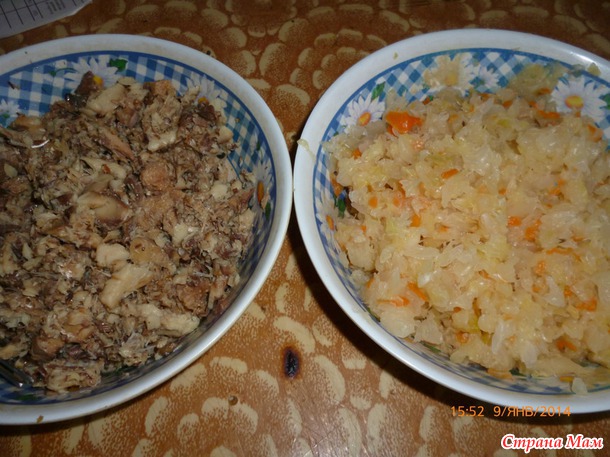Пирог с капустой и рыбными консервами