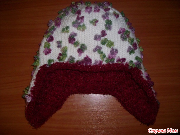 Шапочка с ушками из ALIZE FLOWER