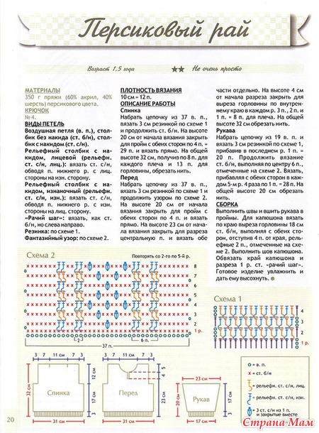 Подборка. Кофты крючком для мальчика 1-3 лет.