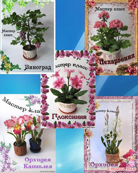 МК цветов из полимерной глины