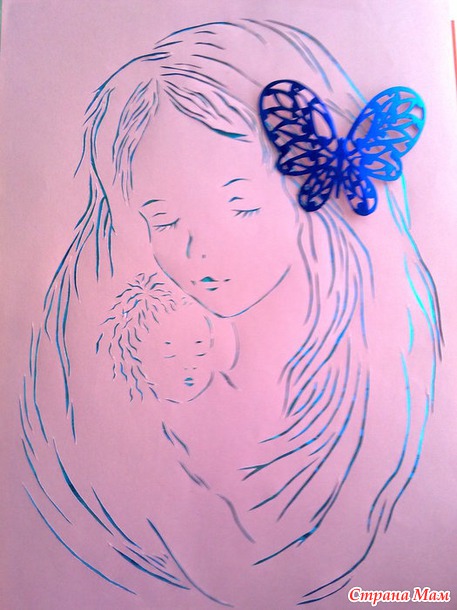 Ажурное вырезание из бумаги.