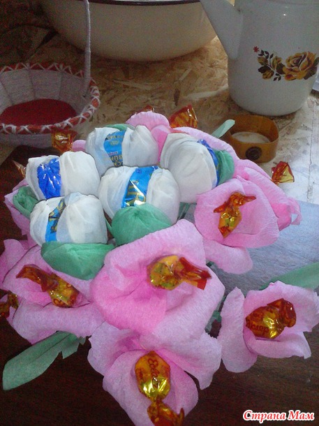 Корзинка с цветами.