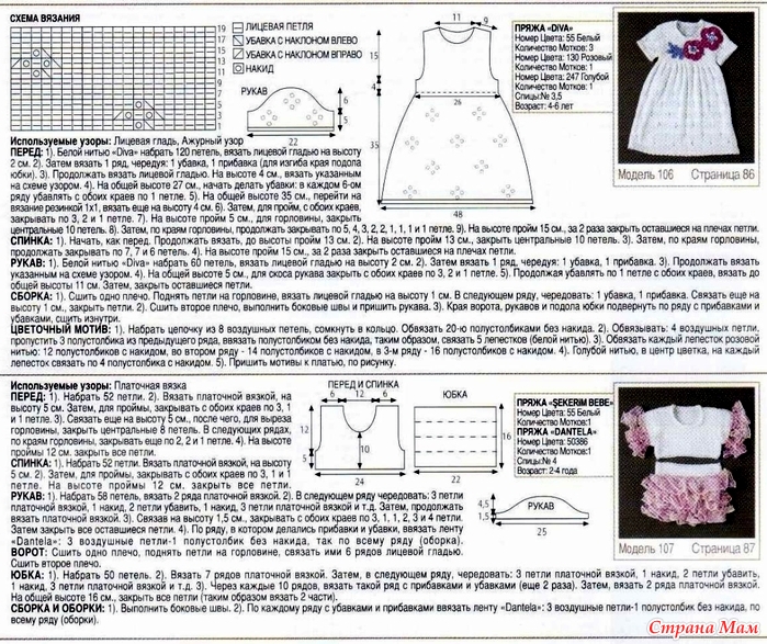 Схемы вязания alize