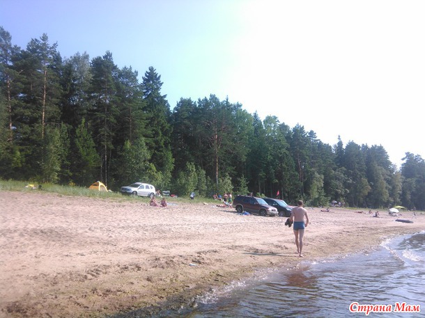 Пляж на берегу Финского залива