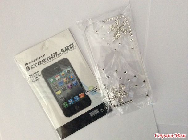 Чехол + защитная пленка на IPhone 4S+