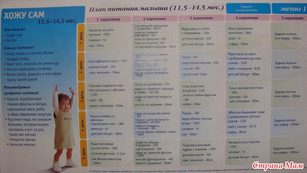 План питания малыша