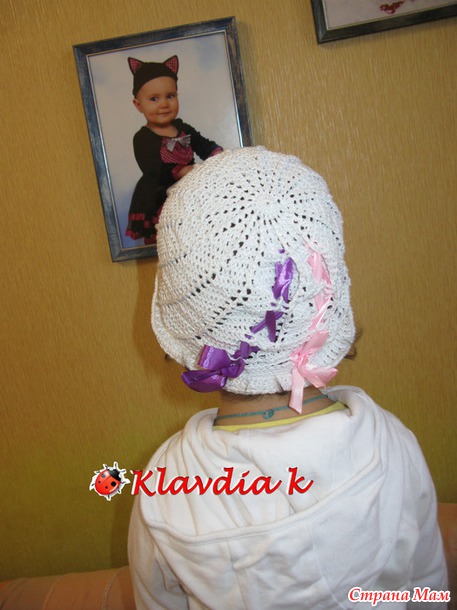 Белая панамка для доченьки