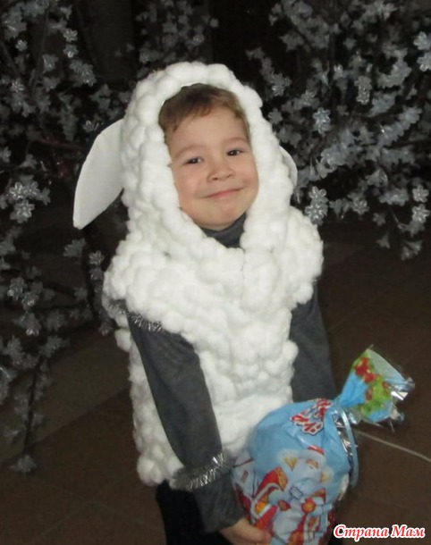 Новогодний костюм овечки для детей и молодежи своими руками