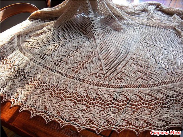 Завершаю серию он-лайнов по круглым шалям - вяжем шаль "Cap Shawl"