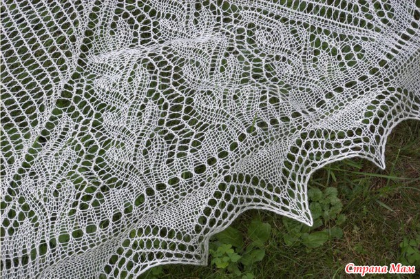 Завершаю серию он-лайнов по круглым шалям - вяжем шаль "Cap Shawl"