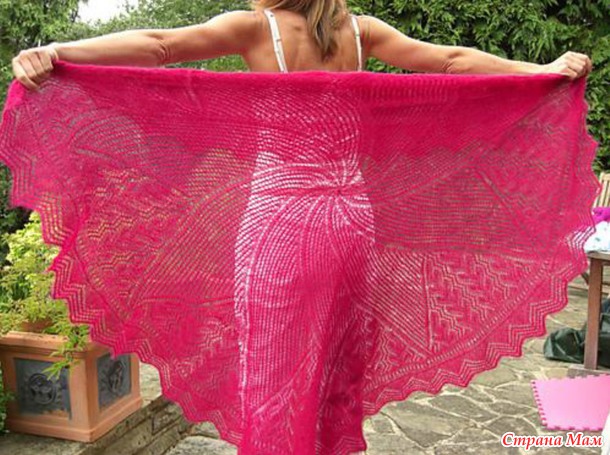Завершаю серию он-лайнов по круглым шалям - вяжем шаль "Cap Shawl"
