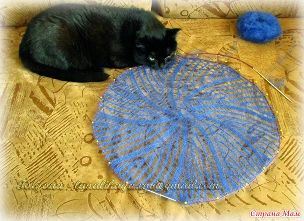 Завершаю серию он-лайнов по круглым шалям - вяжем шаль "Cap Shawl"