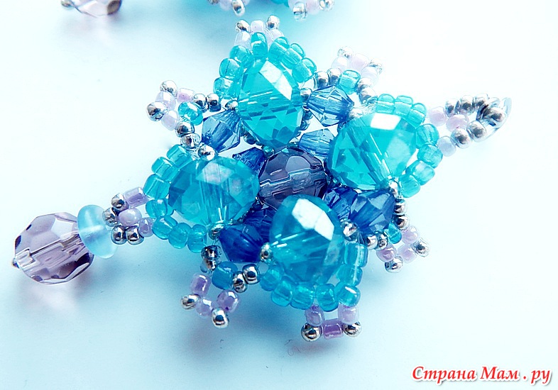 Серьги "Льдинки, весна" - Бисерное волшебство! - Страна Мам