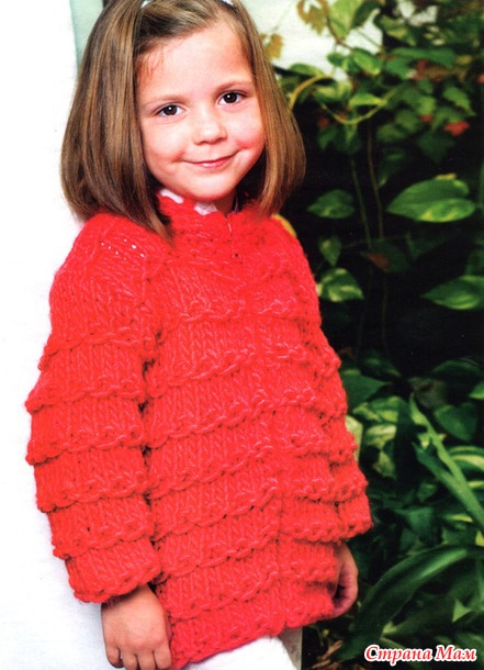 Интересные кофточки, пуловеры  для девочек