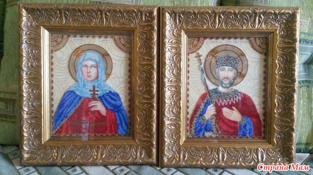 Именные иконы. Святая Лариса и Святой Константин.