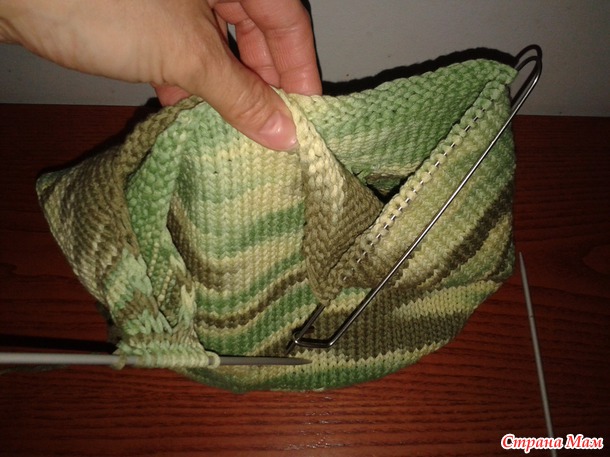 Вязанная сумка с твёрдым дном (полный МК сумки, крючок+спицы)