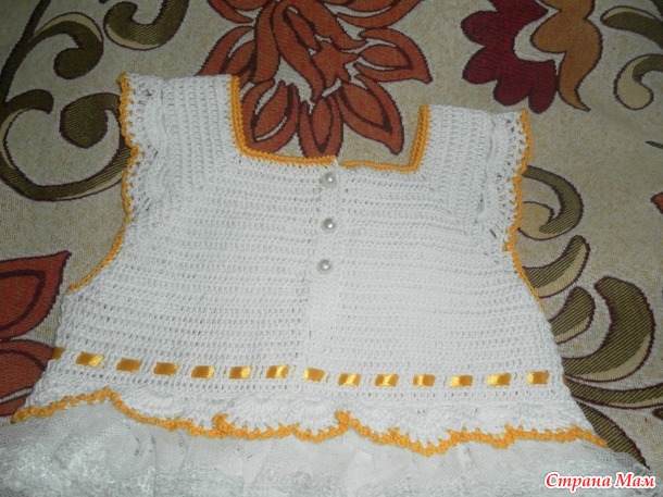 Платье из пряжи Картопу( гипюр)
