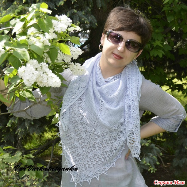 * Шаль "Мороз узором по стеклу ползёт"