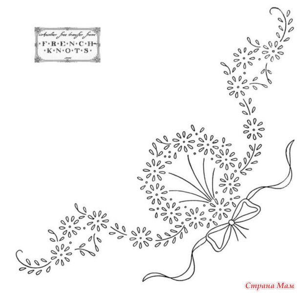 Старинные рисунки - шаблоны для вышивки. Корзинки, цветы, и т. д 1