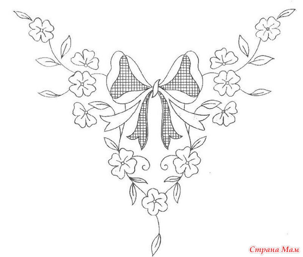 Старинные рисунки - шаблоны для вышивки. Корзинки, цветы, и т. д 1