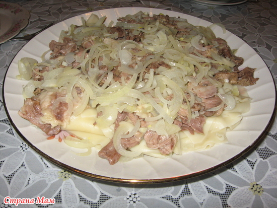 Бешбармак с домашней курицей