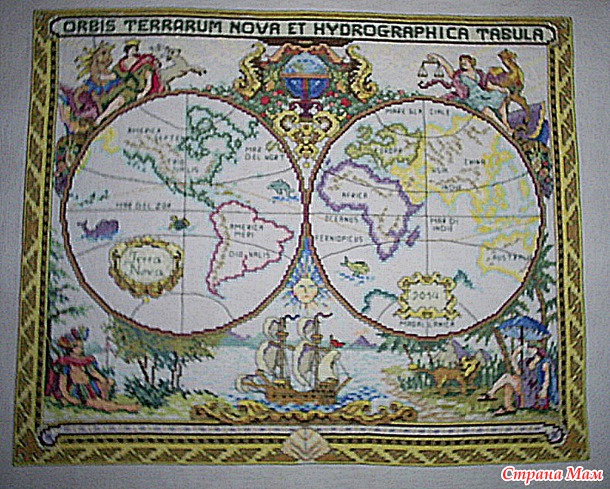 *Old World Map Старая карта мира