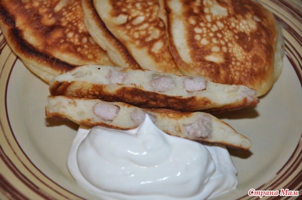 Оладушки с мясом