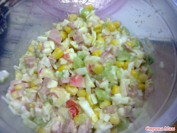 Салат из крабового мяса