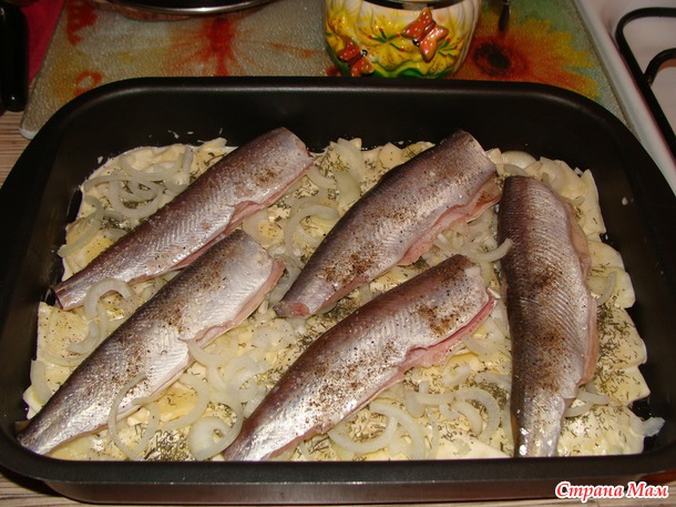 Ряпушка с картошкой в духовке