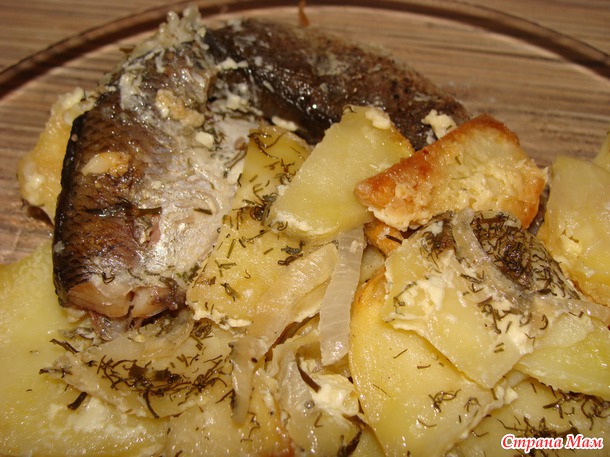 Ряпушка с картошкой в духовке