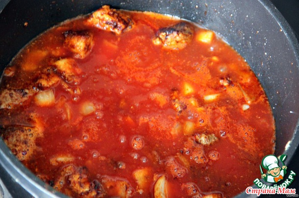 Гуляш с квашеной капустой